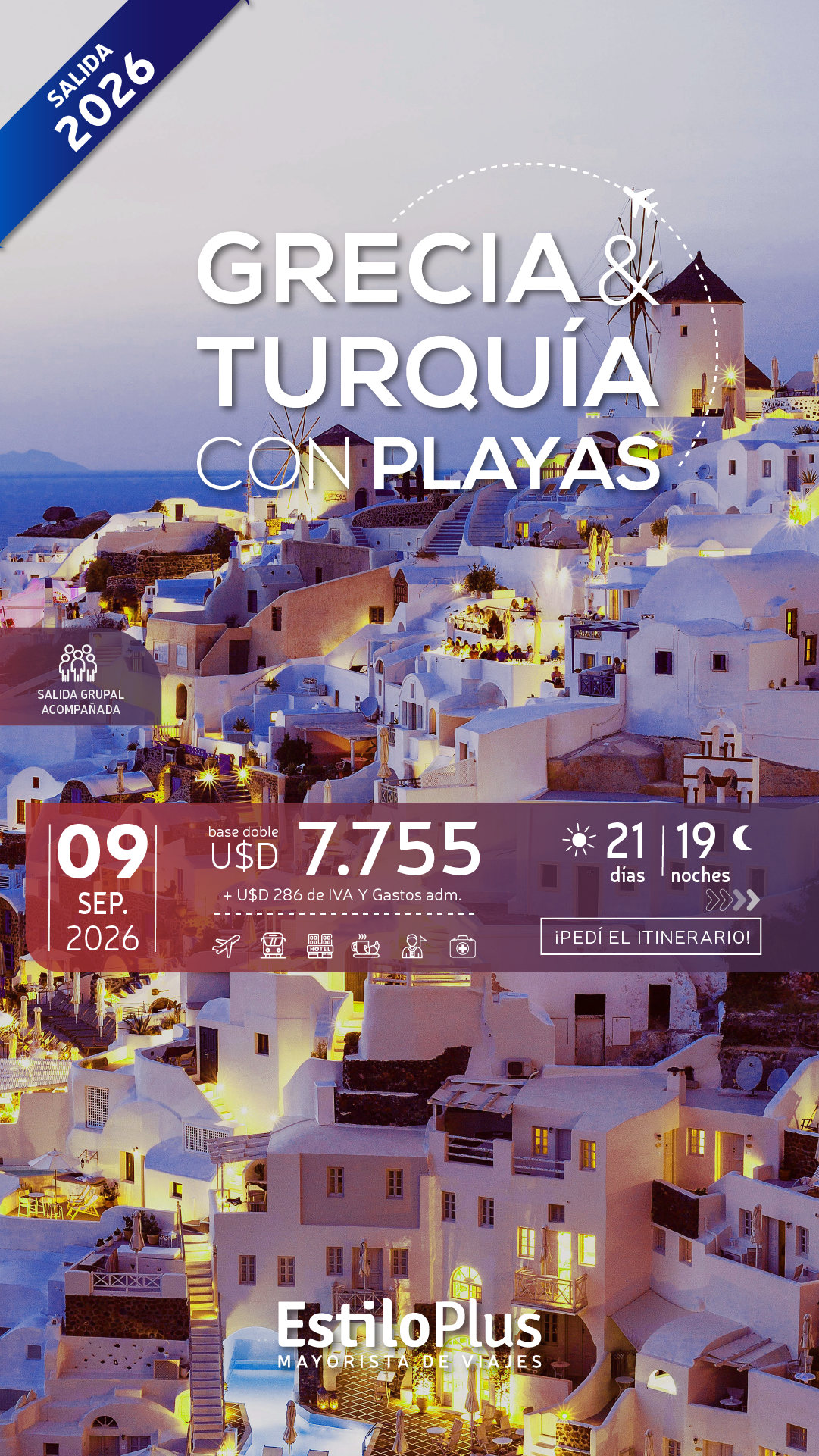 GRECIA y TURQUIA con PLAYA - 09 de SEPTIEMBRE 2026