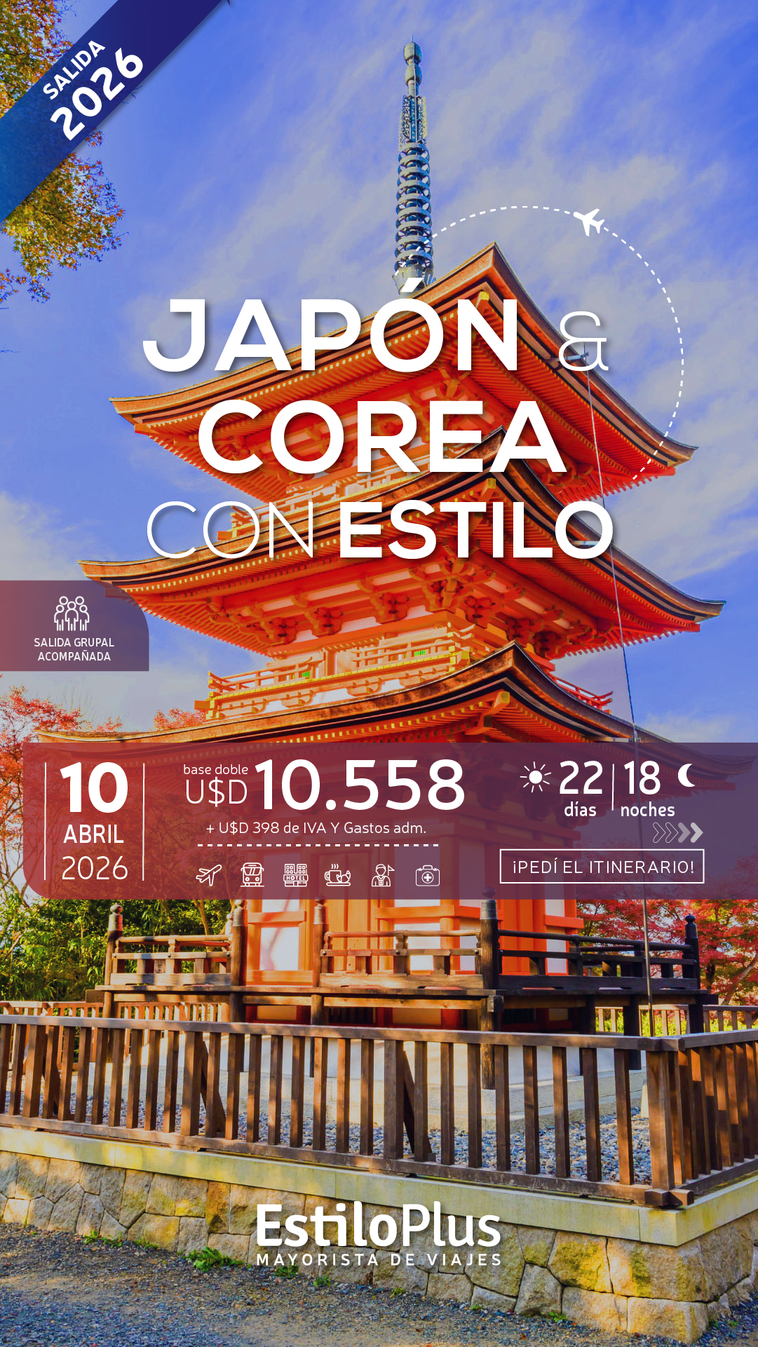 JAPÓN & COREA CON ESTILO - 10 de abril 2026