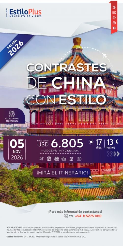 CONTRASTES DE CHINA CON ESTILO 