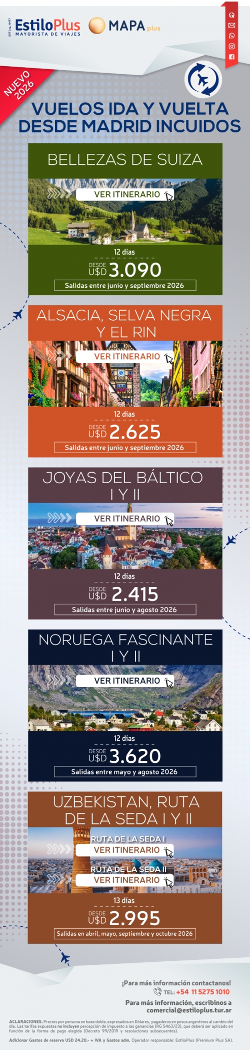 VUELOS IDA Y VUELTA DESDE MADRID INCLUIDOS 