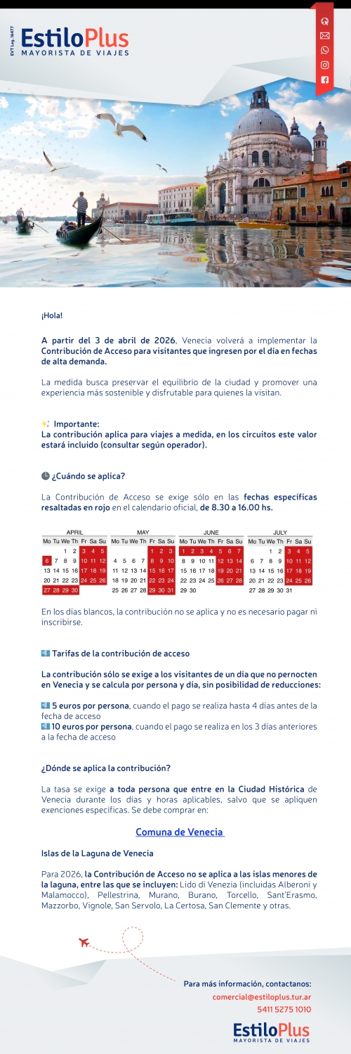 CONTRIBUCI�N ACCESO EN VENECIA 