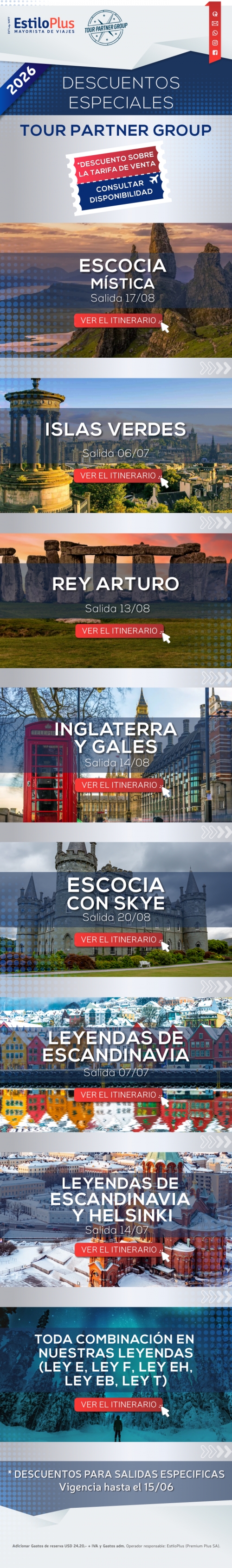 DESCUENTOS ESPECIALES - TOUR PARTNER GROUP 
