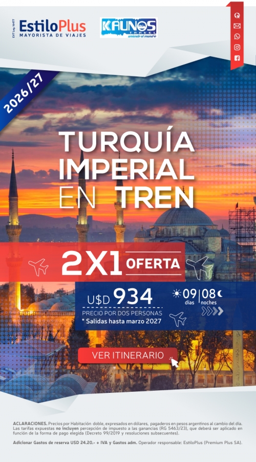 2 x 1 TURQU�A IMPERIAL EN TREN 